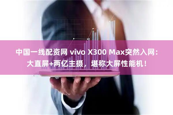中国一线配资网 vivo X300 Max突然入网：大直屏+两亿主摄，堪称大屏性能机！